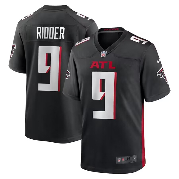 Men's Atlanta Falcons #9 Desmond Ridder Black Stitched Football Game Jersey Men's Atlanta Falcons #9 Desmond Ridder Black Stitched Football Game Jersey